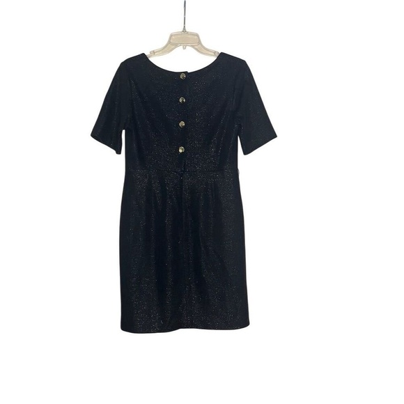 Trina Turk Women's Black Sparkle Short Dress Size 8 Party Cocktail Wool Blend - Picture 2 of 6
